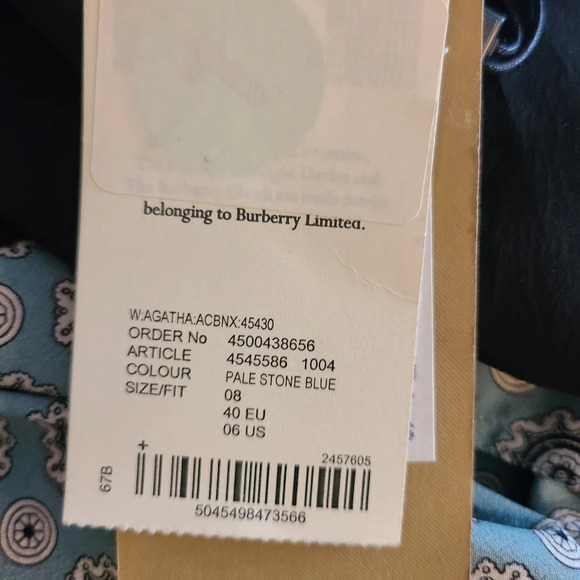 Burberry Agatha Pale Stone Silk Trench Dress -NWT - Picture 13 of 13